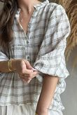 Greta Check Country Smock Warm White